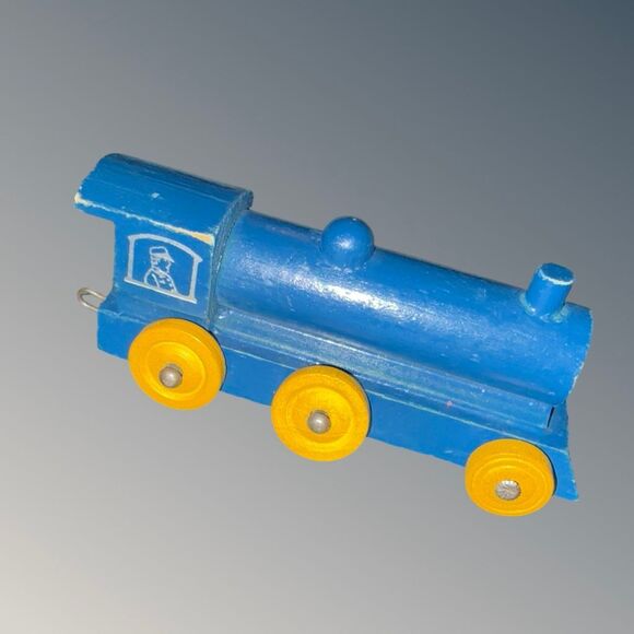 1950s Blue Strombeck-Becker Mfg. Company Wooden Train Engine A30 - Picture 7 of 7